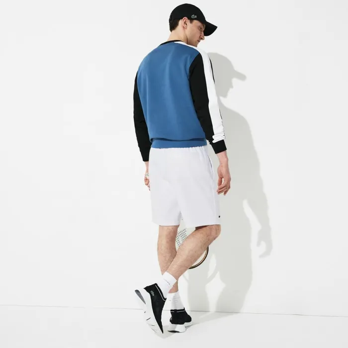 Shorts and Swim Men Lacoste Men039s SPORT Tennis Fleece Shorts White 001