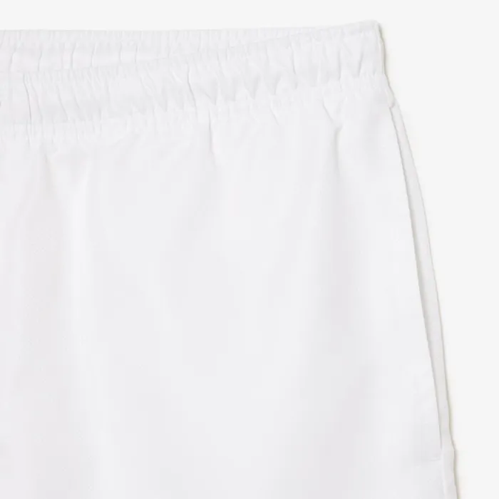 Shorts and Swim Men Lacoste Men039s Sport Tennis Solid Diamond Weave Shorts White 001