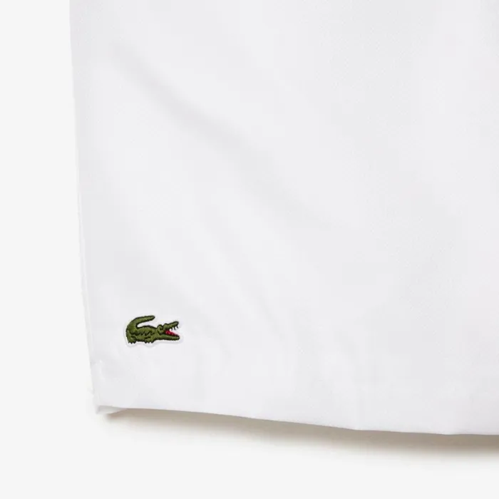 Shorts and Swim Men Lacoste Men039s Sport Tennis Solid Diamond Weave Shorts White 001