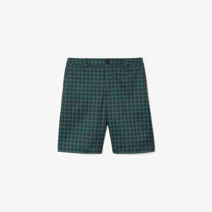 Shorts and Swim Men Lacoste Men039s UltraDry Checked Golf Shorts Navy Blue Red Yellow Iq6