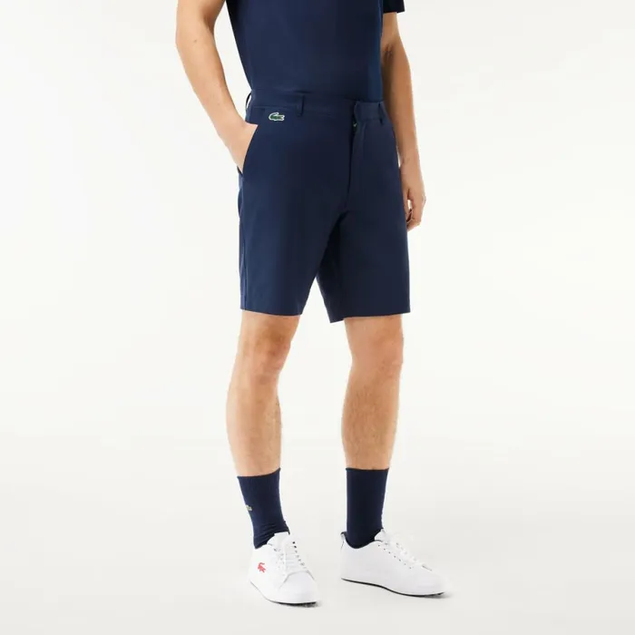 Shorts and Swim Men Lacoste Men039s UltraDry Golf Bermuda Shorts Navy Blue 166