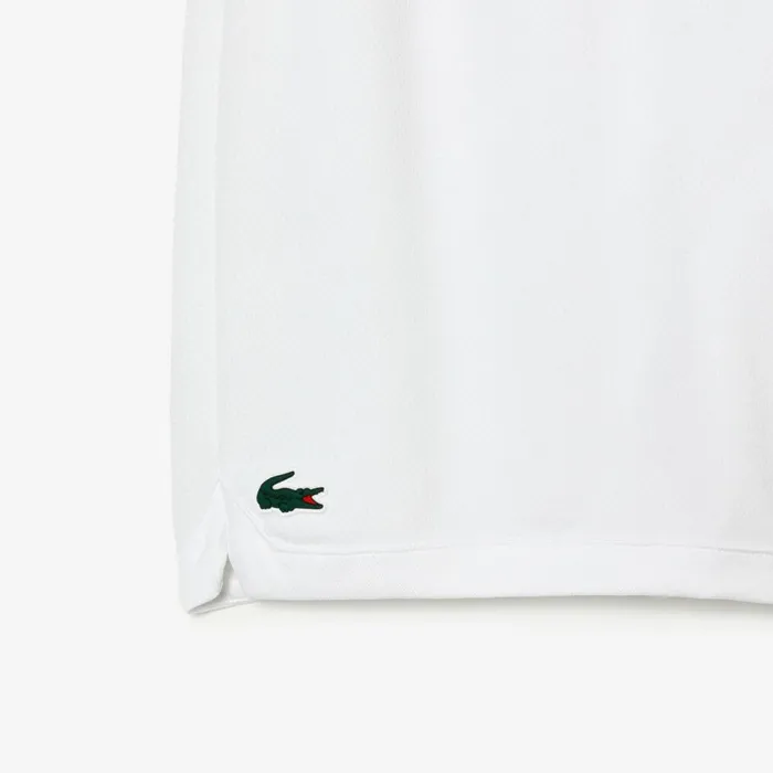 Shorts and Swim Men Lacoste Mens Lacoste Tennis X Daniil Medvedev Mesh Shorts White 001