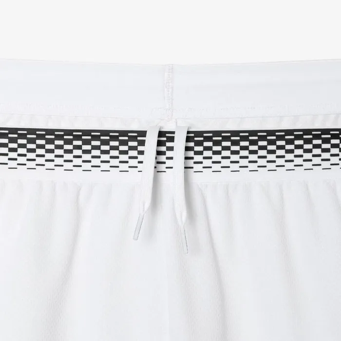 Shorts and Swim Men Lacoste Mens Lacoste Tennis X Daniil Medvedev Mesh Shorts White 001