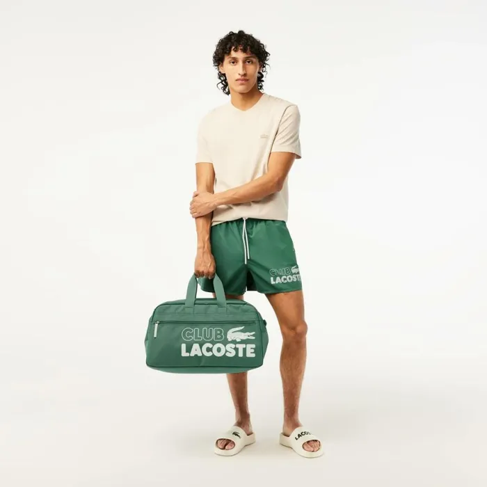 Shorts and Swim Men Lacoste Mens QuickDry Lined Swim Trunks Khaki Green Kx5