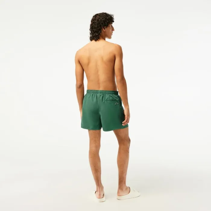 Shorts and Swim Men Lacoste Mens QuickDry Lined Swim Trunks Khaki Green Kx5