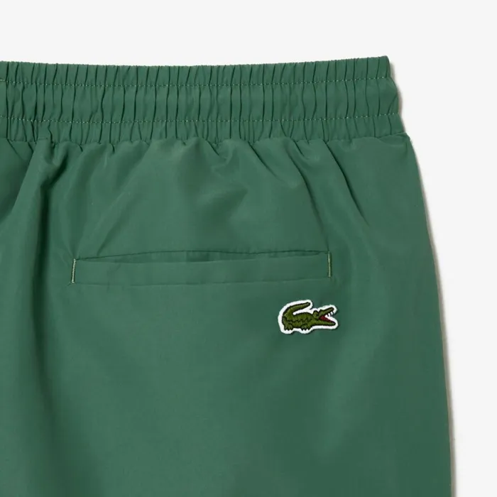Shorts and Swim Men Lacoste Mens QuickDry Lined Swim Trunks Khaki Green Kx5
