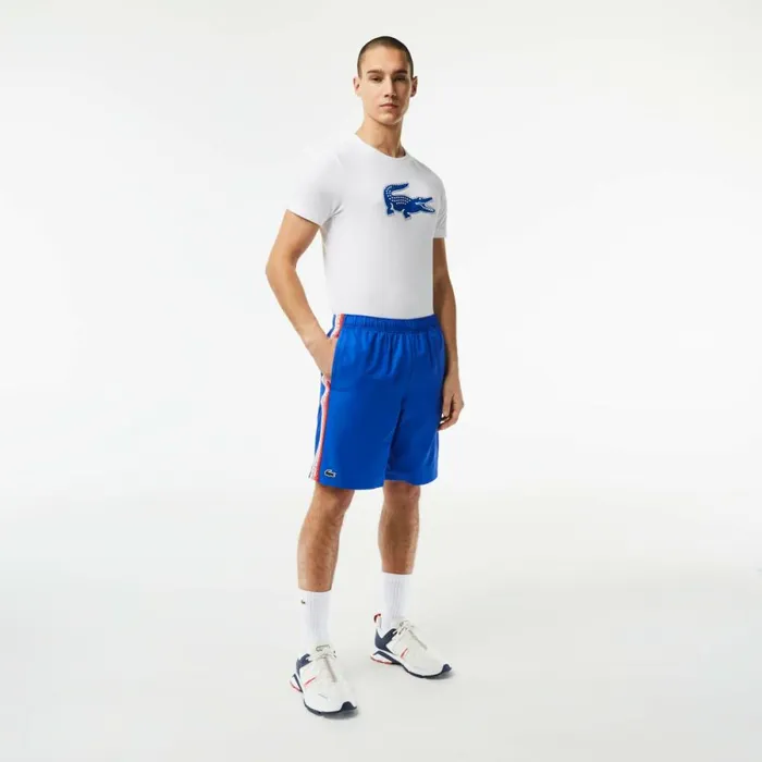Shorts and Swim Men Lacoste Mens Recycled Polyester Tennis Shorts Kingdom Blue Kxb