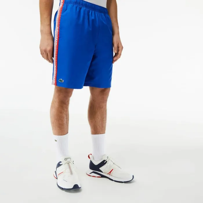 Shorts and Swim Men Lacoste Mens Recycled Polyester Tennis Shorts Kingdom Blue Kxb