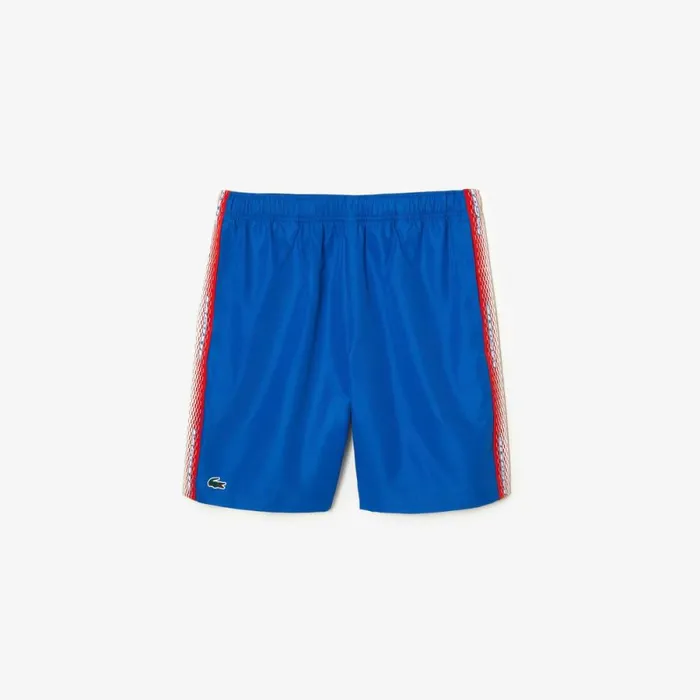 Shorts and Swim Men Lacoste Mens Recycled Polyester Tennis Shorts Kingdom Blue Kxb