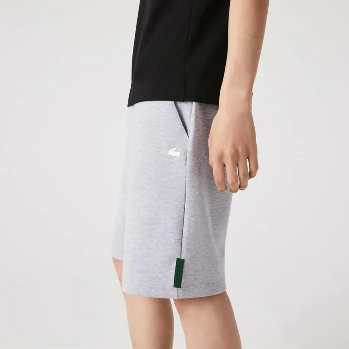 Shorts and Swim Men Lacoste Mens Stretch Cotton Blend Shorts Grey Chine Cca