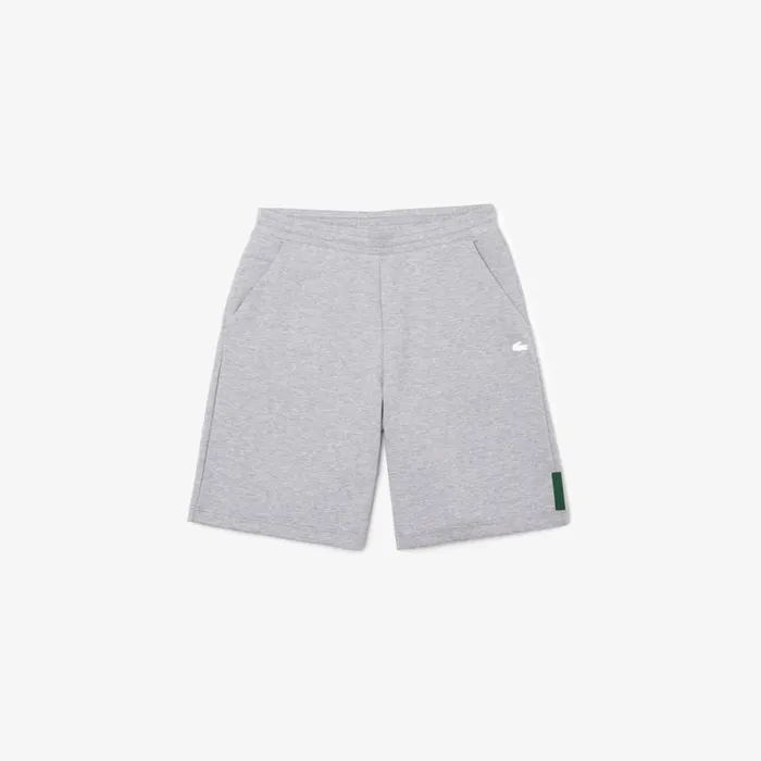 Shorts and Swim Men Lacoste Mens Stretch Cotton Blend Shorts Grey Chine Cca