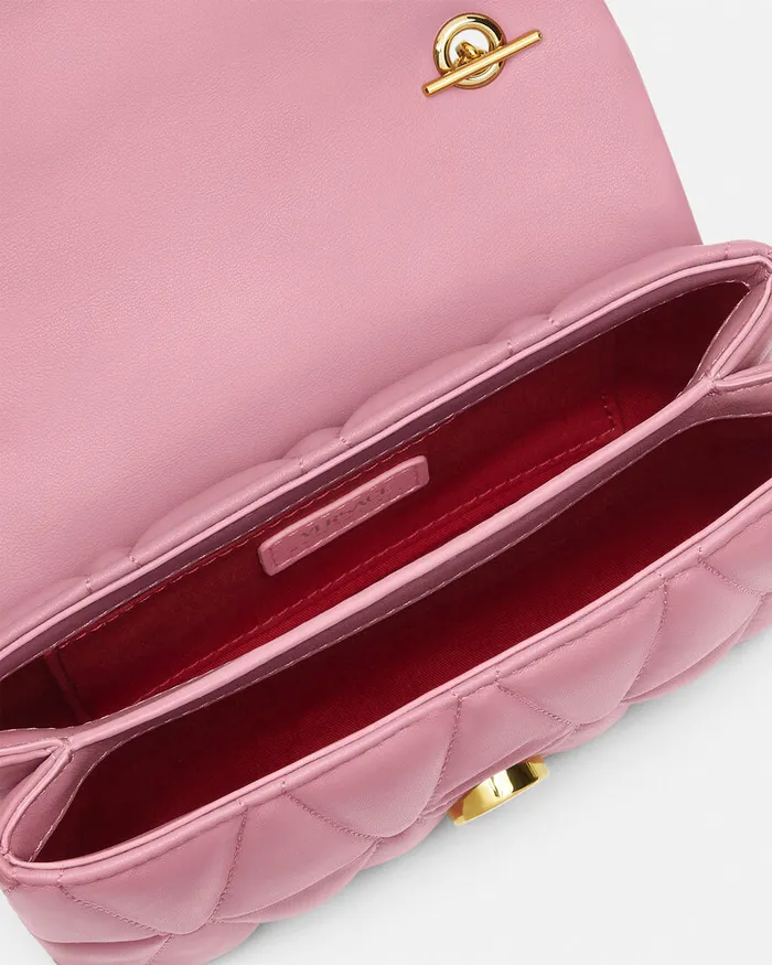 Shoulder and Crossbody Women Versace Kleio Quilted Mini Bag Pink