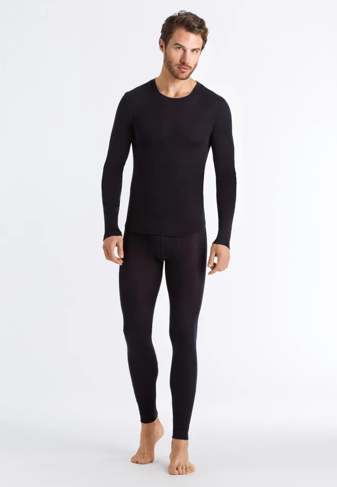 Silk And Cashmere Leggings Black Men HANRO Bottoms
