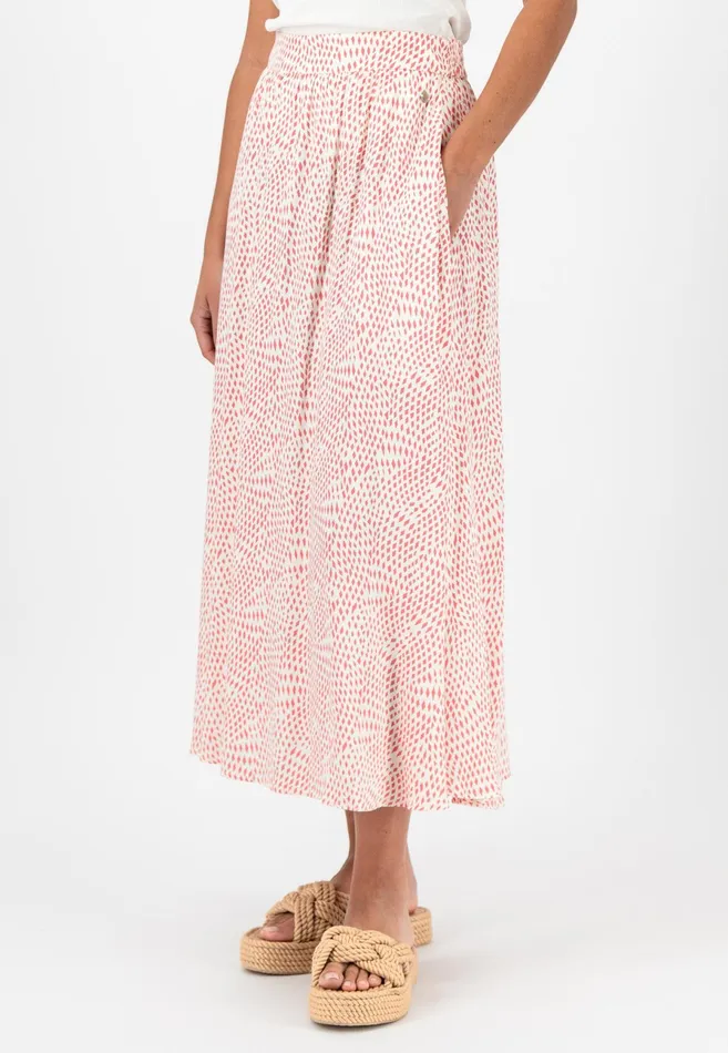 Skirts Women FYNCHHATTON Flowing Skirt With Minimal Print Fuchsia Pinksummer Lavender