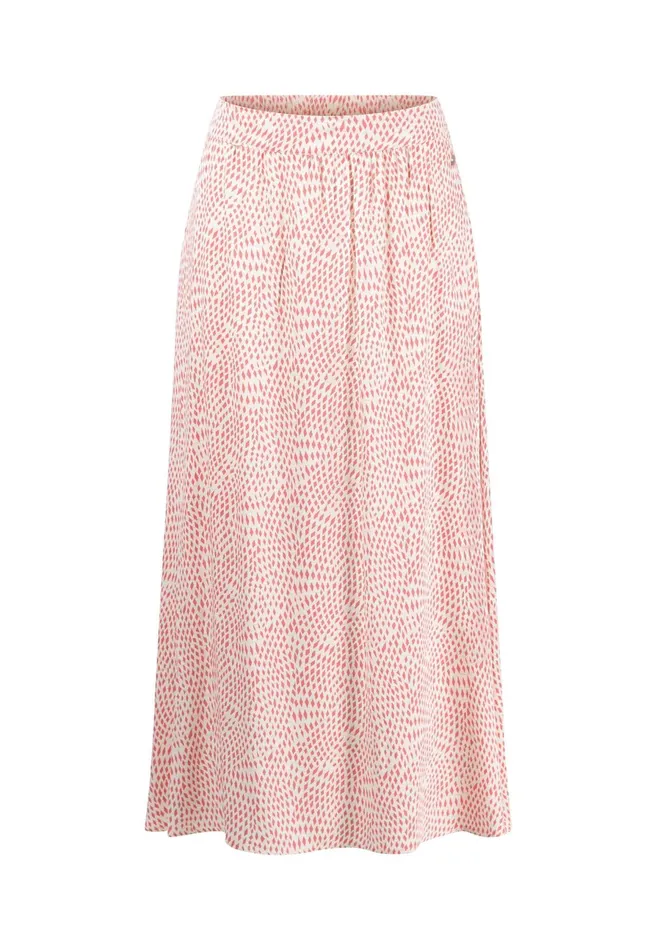 Skirts Women FYNCHHATTON Flowing Skirt With Minimal Print Fuchsia Pinksummer Lavender