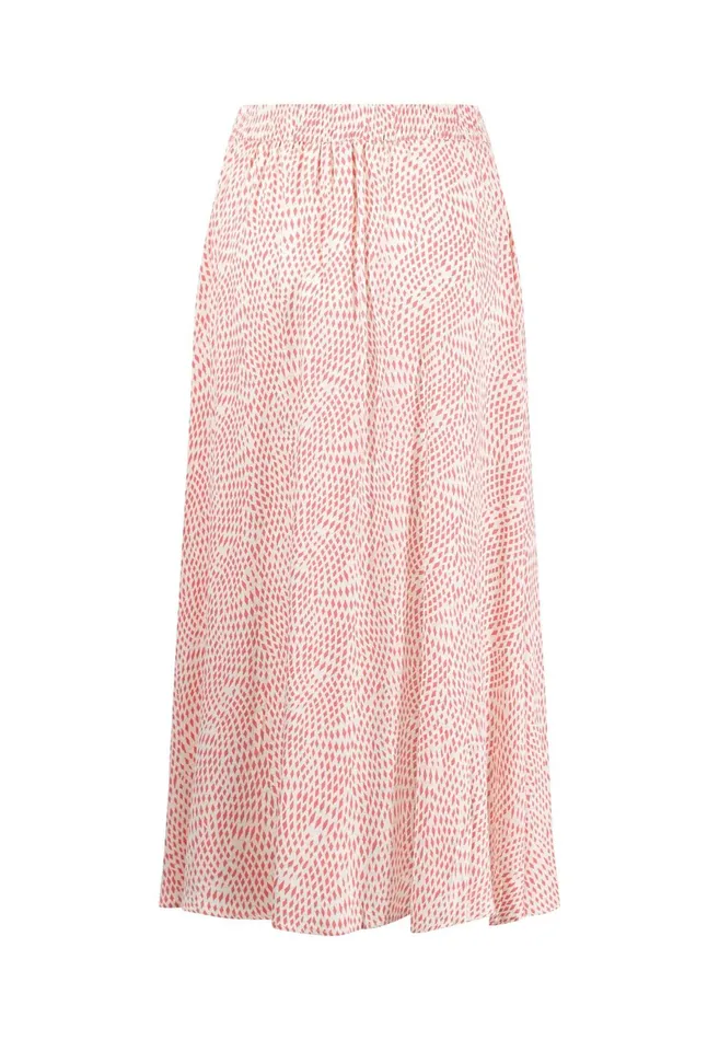 Skirts Women FYNCHHATTON Flowing Skirt With Minimal Print Fuchsia Pinksummer Lavender