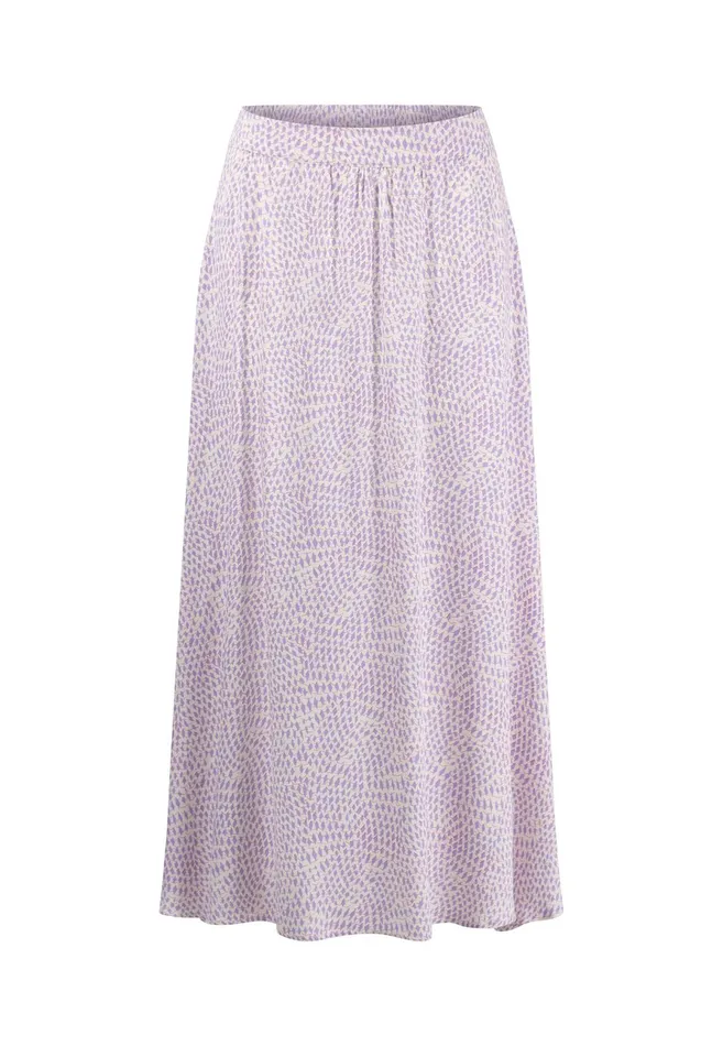 Skirts Women FYNCHHATTON Flowing Skirt With Minimal Print Fuchsia Pinksummer Lavender