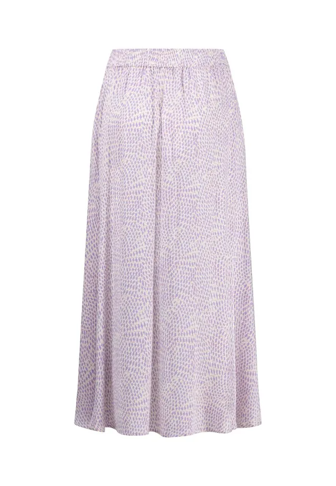 Skirts Women FYNCHHATTON Flowing Skirt With Minimal Print Fuchsia Pinksummer Lavender