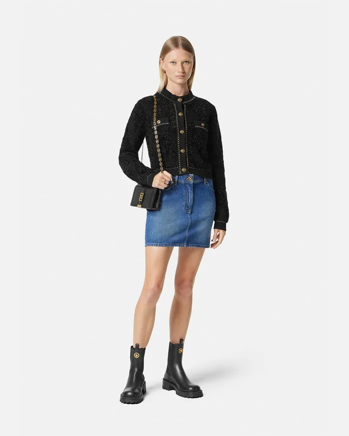 Skirts Women Versace Denim Mini Skirt Blue