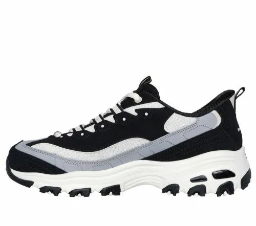 Slipins D039Lites 8211 Smooth Nostalgia Black Natural Women SKECHERS SlipOn