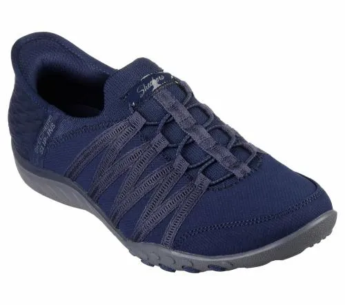 Slipins Relaxed Fit BreatheEasy 8211 RollWithMe Navy Women SKECHERS SlipOn