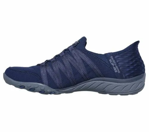 Slipins Relaxed Fit BreatheEasy 8211 RollWithMe Navy Women SKECHERS SlipOn