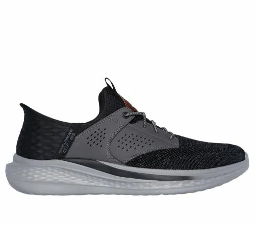 Slipins Relaxed Fit Slade 8211 Caster Black Gray Men SKECHERS SlipOn