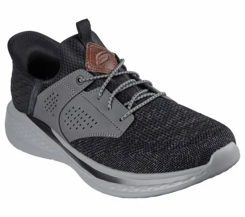 Slipins Relaxed Fit Slade 8211 Caster Black Gray Men SKECHERS SlipOn