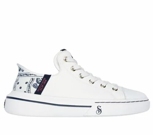 Slipins Snoop Dogg Snoop One 8211 OG Canvas White Navy Men SKECHERS Canvas Shoes