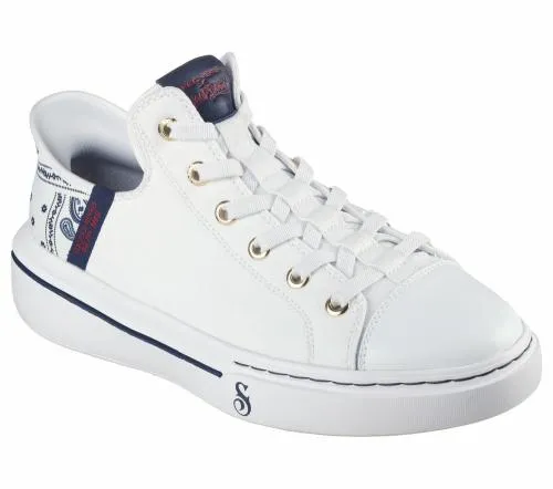Slipins Snoop Dogg Snoop One 8211 OG Canvas White Navy Men SKECHERS Canvas Shoes