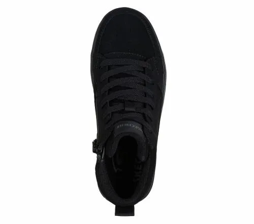 Smooth Street 8211 Cozy Zip Black Kids SKECHERS Kids UK Sizes 9525