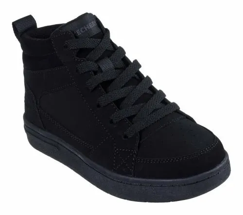 Smooth Street 8211 Cozy Zip Black Kids SKECHERS Kids UK Sizes 9525