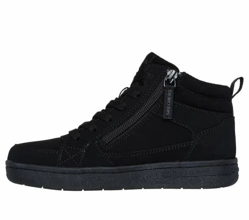 Smooth Street 8211 Cozy Zip Black Kids SKECHERS Kids UK Sizes 9525