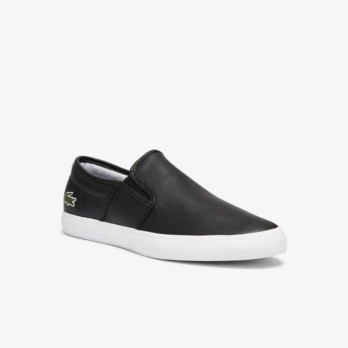 Sneakers Men Lacoste Men039s Tatalya Leather SlipOn Blackwhite 312