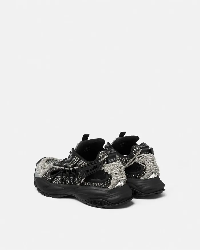 Sneakers Men Versace Crystal Mercury Mvs01 Trainers Black