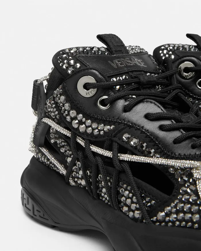 Sneakers Men Versace Crystal Mercury Mvs01 Trainers Black