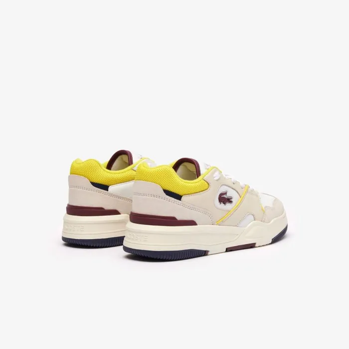 Sneakers Women Lacoste Women039s Lineset Contrasted Collar Leather Sneakers Whtylw V05