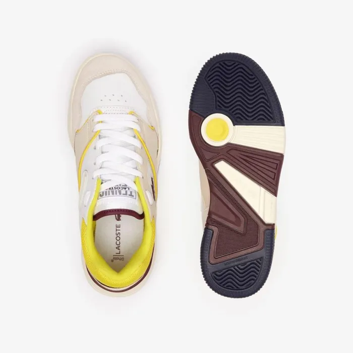 Sneakers Women Lacoste Women039s Lineset Contrasted Collar Leather Sneakers Whtylw V05