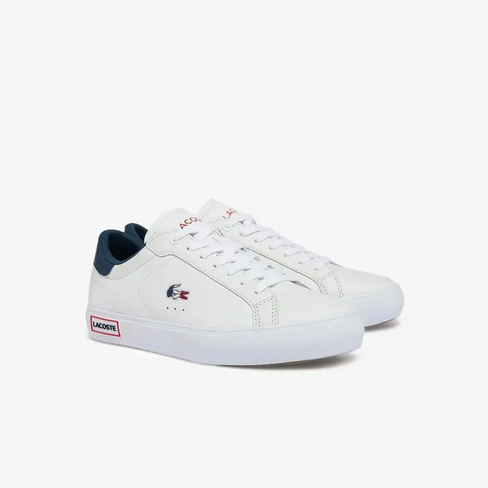 Sneakers Women Lacoste Women039s Powercourt Leather Multicolor Sneakers Whtnvyred 407