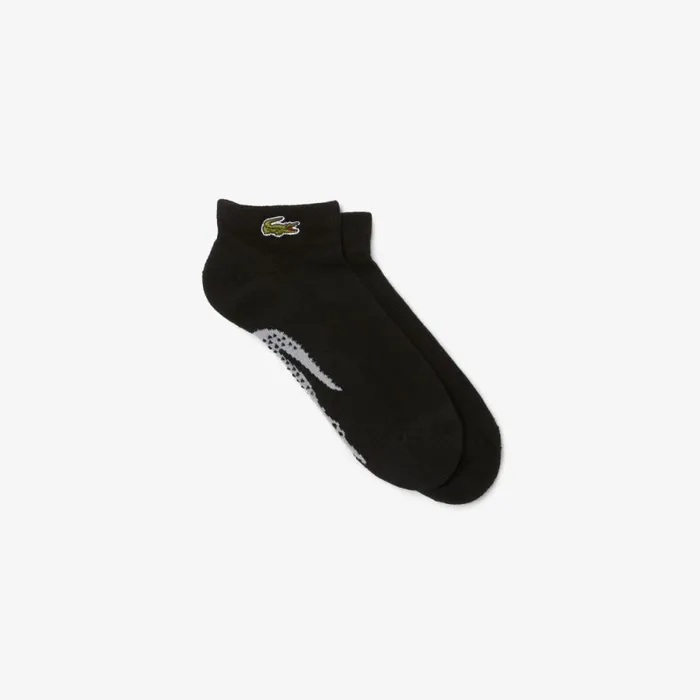 Socks MenWomen Lacoste Men039s Sport Stretch Cotton LowCut Socks Black Grey Chine Snp