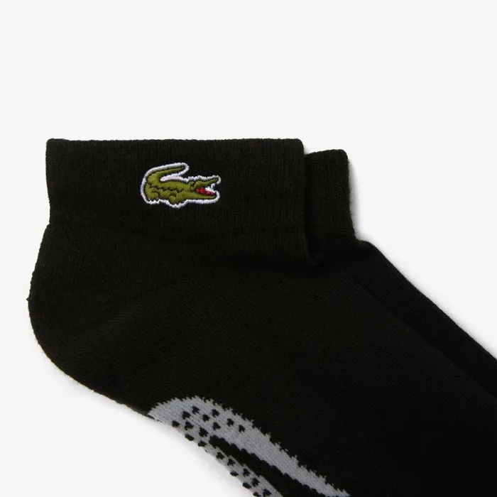 Socks MenWomen Lacoste Men039s Sport Stretch Cotton LowCut Socks Black Grey Chine Snp