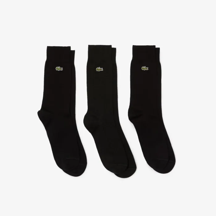 Socks MenWomen Lacoste Unisex 3Pack HighCut Socks Black 031