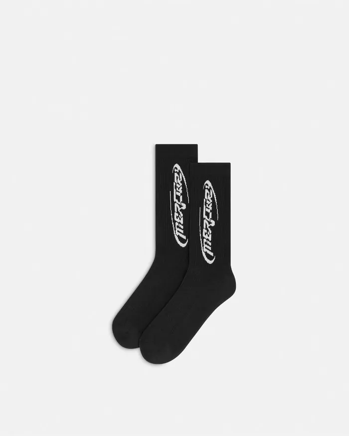 Socks WomenMen Versace Mercury Logo Socks Black