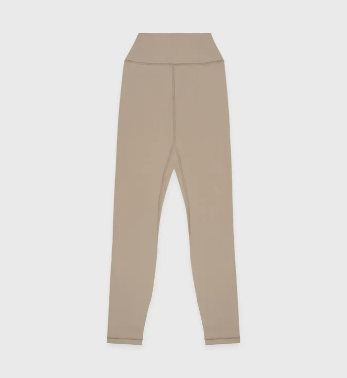 Sporty and Rich Activewear Women Serif Logo Legging 8211 ElephantWhite