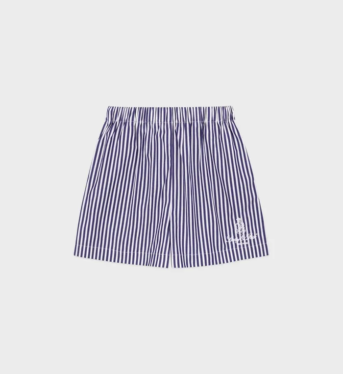 Sporty and Rich Shirting Women Vendome Poplin Short 8211 Navy StripeWhite