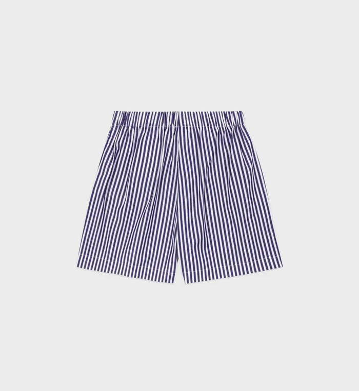 Sporty and Rich Shirting Women Vendome Poplin Short 8211 Navy StripeWhite