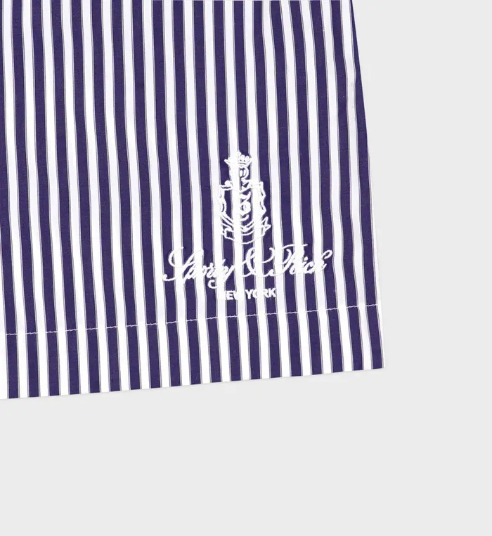 Sporty and Rich Shirting Women Vendome Poplin Short 8211 Navy StripeWhite