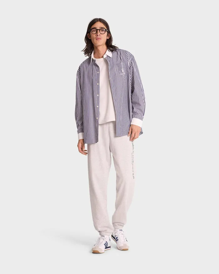 Sporty and Rich Shirts Men Vendome Oversized Shirt 8211 Navy StripeWhite