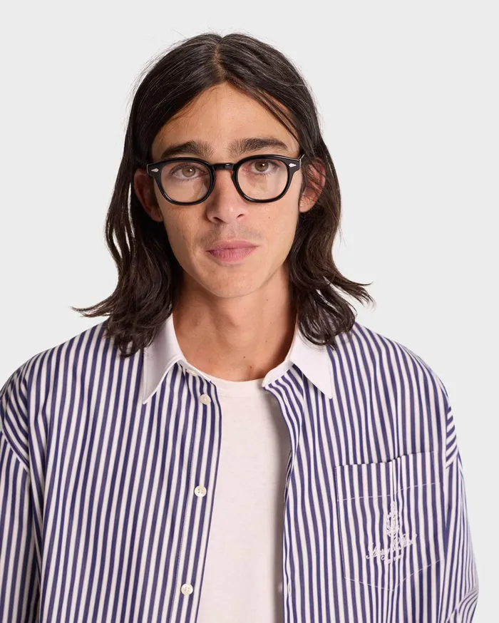 Sporty and Rich Shirts Men Vendome Oversized Shirt 8211 Navy StripeWhite