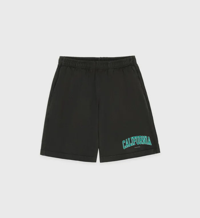 Sporty and Rich Shorts Women California Gym Short 8211 Faded BlackSpring Green Sporty and Rich Shorts Women California Gym Short 8211 Faded BlackSpring Green